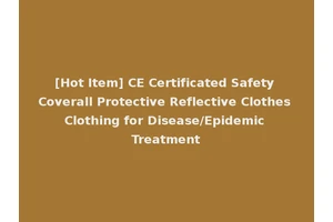 [Hot Item] CE Certificated Safety Coverall Protective Reflective Clothes Clothing for Disease/Epidemic Treatment