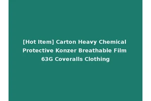 [Hot Item] Carton Heavy Chemical Protective Konzer Breathable Film 63G Coveralls Clothing