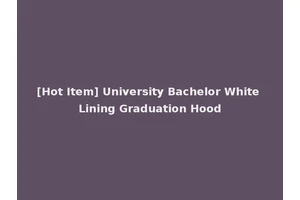 [Hot Item] University Bachelor White Lining Graduation Hood