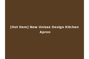 [Hot Item] New Unisex Design Kitchen Apron