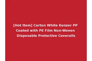 [Hot Item] Carton White Konzer PP Coated with PE Film Non-Woven Disposable Protective Coveralls