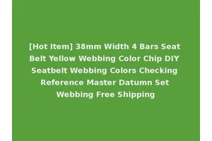 [Hot Item] 38mm Width 4 Bars Seat Belt Yellow Webbing Color Chip DIY Seatbelt Webbing Colors Checking Reference Master Datumn Set Webbing Free Shipping
