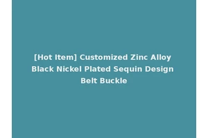 [Hot Item] Customized Zinc Alloy Black Nickel Plated Sequin Design Belt Buckle
