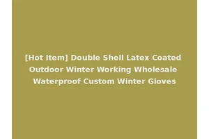 [Hot Item] Double Shell Latex Coated Outdoor Winter Working Wholesale Waterproof Custom Winter Gloves
