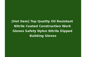 [Hot Item] Top Quality Oil Resistant Nitrile Coated Construction Work Gloves Safety Nylon Nitrile Dipped Building Gloves