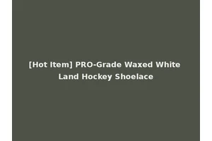 [Hot Item] PRO-Grade Waxed White Land Hockey Shoelace