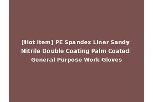 [Hot Item] PE Spandex Liner Sandy Nitrile Double Coating Palm Coated General Purpose Work Gloves