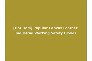[Hot Item] Popular Canvas Leather Industrial Working Safety Gloves