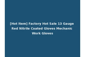 [Hot Item] Factory Hot Sale 13 Gauge Red Nitrile Coated Gloves Mechanic Work Gloves