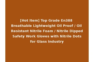 [Hot Item] Top Grade En388 Breathable Lightweight Oil Proof / Oil Resistant Nitrile Foam / Nitrile Dipped Safety Work Gloves with Nitrile Dots for Glass Industry