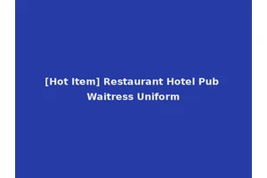 [Hot Item] Restaurant Hotel Pub Waitress Uniform