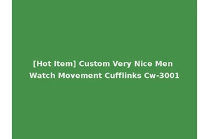 [Hot Item] Custom Very Nice Men Watch Movement Cufflinks Cw-3001