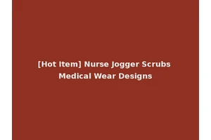 [Hot Item] Nurse Jogger Scrubs Medical Wear Designs