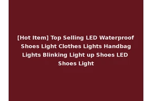[Hot Item] Top Selling LED Waterproof Shoes Light Clothes Lights Handbag Lights Blinking Light up Shoes LED Shoes Light