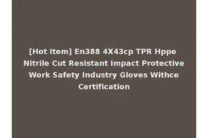 [Hot Item] En388 4X43cp TPR Hppe Nitrile Cut Resistant Impact Protective Work Safety Industry Gloves Withce Certification