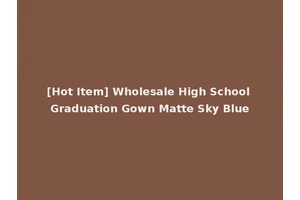[Hot Item] Wholesale High School Graduation Gown Matte Sky Blue