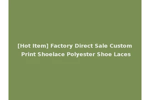 [Hot Item] Factory Direct Sale Custom Print Shoelace Polyester Shoe Laces
