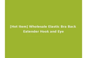[Hot Item] Wholesale Elastic Bra Back Extender Hook and Eye