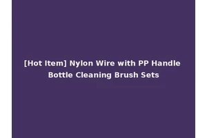 [Hot Item] Nylon Wire with PP Handle Bottle Cleaning Brush Sets