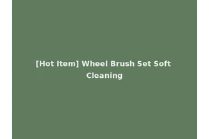 [Hot Item] Wheel Brush Set Soft Cleaning