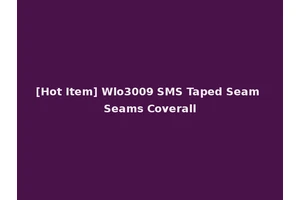 [Hot Item] Wlo3009 SMS Taped Seam Seams Coverall