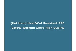 [Hot Item] Heat&Cut Resistant PPE Safety Working Glove High Quality
