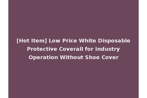 [Hot Item] Low Price White Disposable Protective Coverall for Industry Operation Without Shoe Cover