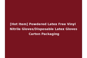 [Hot Item] Powdered Latex Free Vinyl Nitrile Gloves/Disposable Latex Gloves Carton Packaging