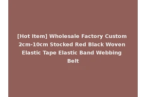 [Hot Item] Wholesale Factory Custom 2cm-10cm Stocked Red Black Woven Elastic Tape Elastic Band Webbing Belt