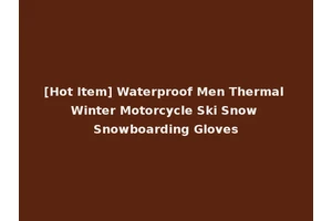 [Hot Item] Waterproof Men Thermal Winter Motorcycle Ski Snow Snowboarding Gloves