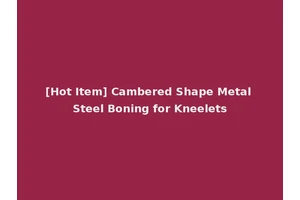[Hot Item] Cambered Shape Metal Steel Boning for Kneelets