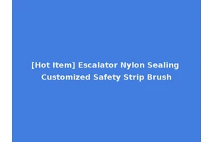 [Hot Item] Escalator Nylon Sealing Customized Safety Strip Brush