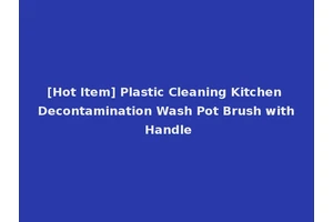 [Hot Item] Plastic Cleaning Kitchen Decontamination Wash Pot Brush with Handle