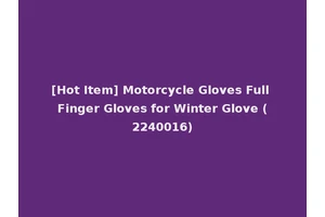 [Hot Item] Motorcycle Gloves Full Finger Gloves for Winter Glove (2240016)