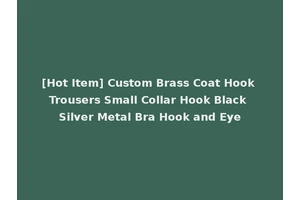 [Hot Item] Custom Brass Coat Hook Trousers Small Collar Hook Black Silver Metal Bra Hook and Eye