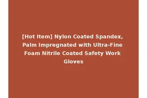 [Hot Item] Nylon Coated Spandex, Palm Impregnated with Ultra-Fine Foam Nitrile Coated Safety Work Gloves