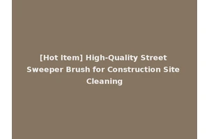 [Hot Item] High-Quality Street Sweeper Brush for Construction Site Cleaning