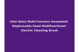 [Hot Item] Multi-Function Household Replaceable Head Multifunctional Electric Cleaning Brush