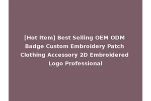 [Hot Item] Best Selling OEM ODM Badge Custom Embroidery Patch Clothing Accessory 2D Embroidered Logo Professional