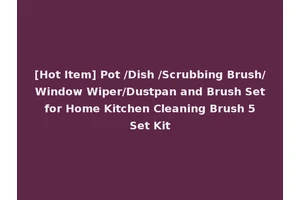 [Hot Item] Pot /Dish /Scrubbing Brush/Window Wiper/Dustpan and Brush Set for Home Kitchen Cleaning Brush 5 Set Kit