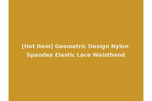 [Hot Item] Geometric Design Nylon Spandex Elastic Lace Waistband