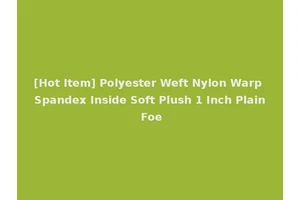 [Hot Item] Polyester Weft Nylon Warp Spandex Inside Soft Plush 1 Inch Plain Foe