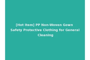 [Hot Item] PP Non-Woven Gown Safety Protective Clothing for General Cleaning