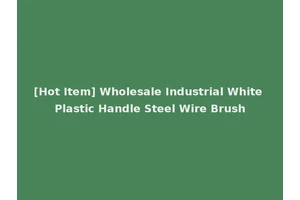 [Hot Item] Wholesale Industrial White Plastic Handle Steel Wire Brush