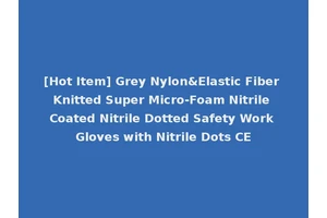 [Hot Item] Grey Nylon&Elastic Fiber Knitted Super Micro-Foam Nitrile Coated Nitrile Dotted Safety Work Gloves with Nitrile Dots CE