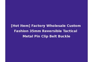 [Hot Item] Factory Wholesale Custom Fashion 35mm Reversible Tactical Metal Pin Clip Belt Buckle