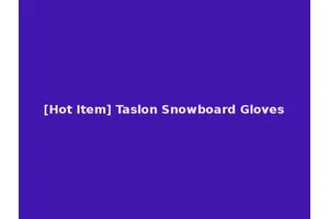 [Hot Item] Taslon Snowboard Gloves