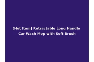 [Hot Item] Retractable Long Handle Car Wash Mop with Soft Brush