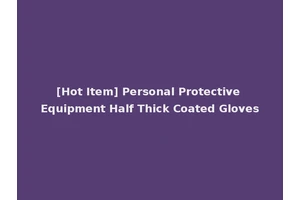 [Hot Item] Personal Protective Equipment Half Thick Coated Gloves