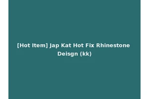 [Hot Item] Jap Kat Hot Fix Rhinestone Deisgn (kk)